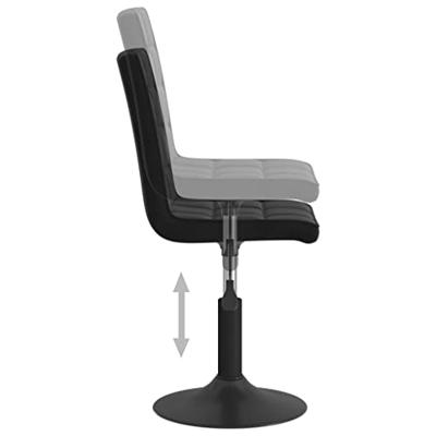 Eetkamerstoelen draaibaar 4 st fluweel zwart