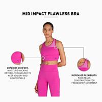 Sportbeha Puma Mid Impact Flawless Fuchsia - Maat: XS - thumbnail