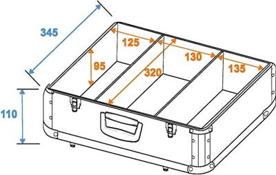 Roadinger CD-Case ALU CD-case (l x b x h) 190 x 450 x 400 mm - thumbnail