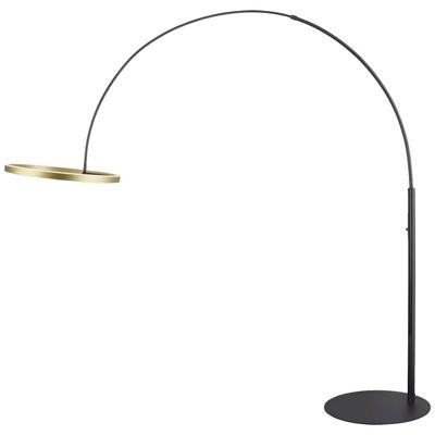 SLV Led booglampOne Zwart met goud - 232cm - 1006350