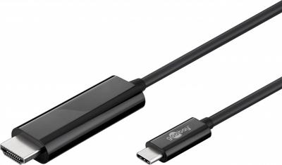 USB-C naar HDMI kabel - 3840*2160p @ 60Hz & 3D - USB-C adapterkabel - 1,8 meter - Zwart