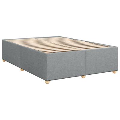 Boxspring met matras stof lichtgrijs 140x200 cm - thumbnail