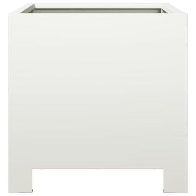 VidaXL Plantenbakken 2 st 30x30x30 cm staal wit