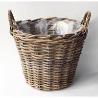 Mand Rotan Antique Grey D30H23 cm Van der Leeden - Van der leeden - thumbnail
