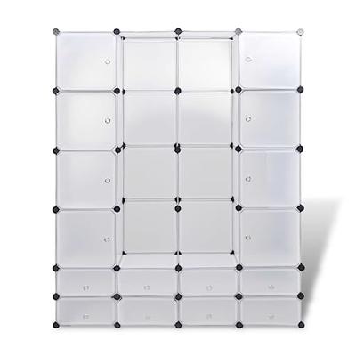 VidaXL Modulaire kast met 18 compartimenten wit 37 x 146 x 180,5 cm