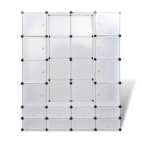 VidaXL Modulaire kast met 18 compartimenten wit 37 x 146 x 180,5 cm - thumbnail