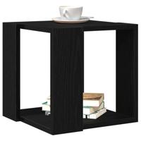 Salontafel Zwart Eiken 32 x 32 x 30 cm Bewerkt hout - thumbnail