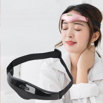 Household Rechargeable Intelligent Electronic Head White Noise Sleep Instrument Acupuncture Physical Therapy Massage Machine (Black)