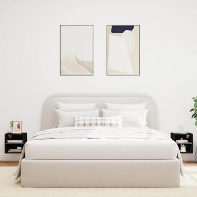 Tv-wandmeubels met LED-verlichting 2 st 30x28,5x30 cm zwart Tv-wandmeubels met LED-verlichting 2 st 30x28,5x30 cm zwart