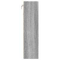 Vitrinekast 100x15x58 cm bewerkt hout grijs sonoma eikenkleurig - thumbnail