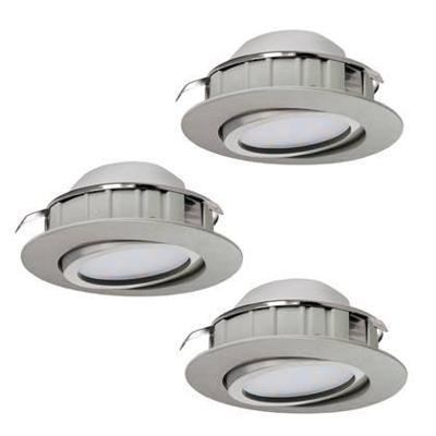 Eglo Led plafondspotPineda Round (3x) 3x6w - 3000K - 8,4cm nikkel - 95853