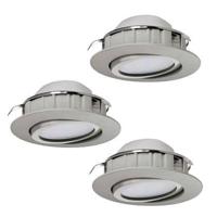 Eglo Led plafondspotPineda Round (3x) 3x6w - 3000K - 8,4cm nikkel - 95853 - thumbnail