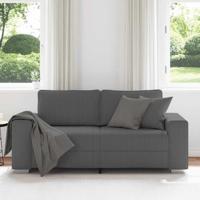 Loveseat bank 140 cm corduroy stof donkergrijs - thumbnail