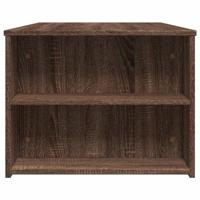Salontafel 102x55x42 cm bewerkt hout bruin eikenkleur - thumbnail