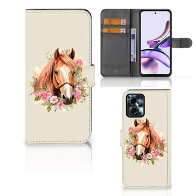 Telefoonhoesje | Met pasjeshouder | voor Motorola Moto G13 | G23 Paard Telefoonhoesje | Met pasjeshouder | voor Motorola Moto G13 | G23 Paard