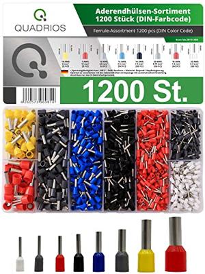 Quadrios 2011C405 Assortiment adereindhulzen Deels geïsoleerd Meerdere kleuren 1200 stuk(s) Quadrios 2011C405 Assortiment adereindhulzen Deels geïsoleerd Meerdere kleuren 1200 stuk(s)