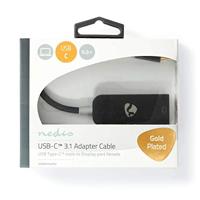 Nedis USB-C-adapterkabel | Type-C Male - DisplayPort Female | 0,2 m | Antraciet - thumbnail