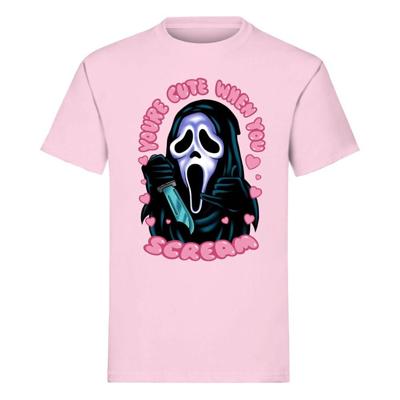 Scream T-Shirt Ghost Face You're Cute when you Scream Size XL