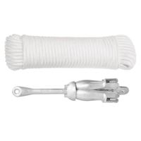 VidaXL Anker met touw inklapbaar 3,2 kg smeedijzer zilverkleurig - thumbnail