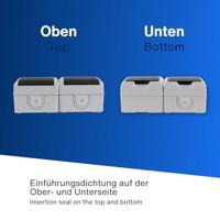 REV 0510221777 Wandcontactdoos dubbel Compleet Lichtgrijs 1 stuk(s) - thumbnail