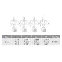Makita D-53534 Frezenset afrondfrees 8mm 4-delig - thumbnail