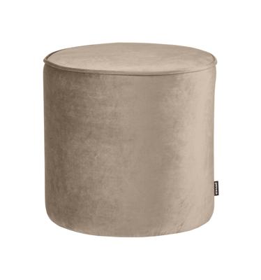 WOOOD Poef 'Sara' Hoog, Velvet, kleur Khaki