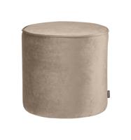 WOOOD Poef 'Sara' Hoog, Velvet, kleur Khaki - thumbnail