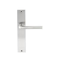 Hardbrass Deurkruk Samos op rechthoekig langschild blind - RVS - thumbnail