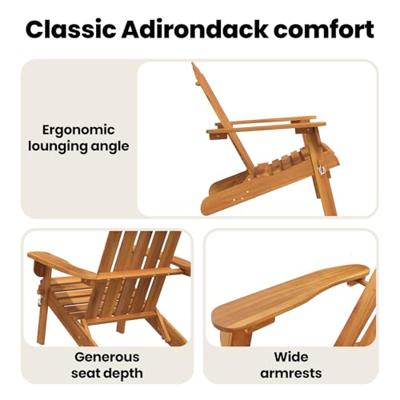 Tuinstoel Adirondack massief acaciahout - thumbnail