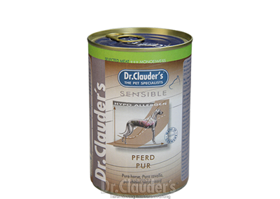 Dr. Clauder's Sensible puur paard natvoer hond 6 x 400 g