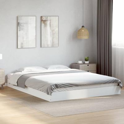 Bedframe zonder matras 160x200 cm spaanplaat wit