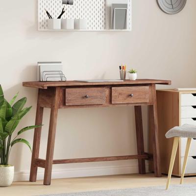 Bureau met lade Bruin 110 x 30 x 79 cm Massief Mahoniehout