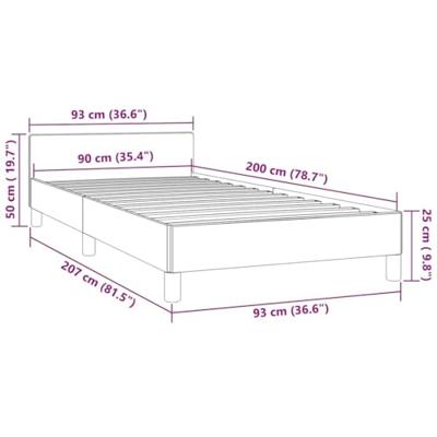 Bedframe met hoofdeinde fluweel zwart 90x200 cm Bedframe met hoofdeinde fluweel zwart 90x200 cm