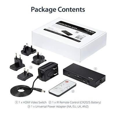 .com 4 poorts HDMI Switch - 4K HDMI Switch Box - Ultra HD 4K 60Hz - Video/audio-schakelaar - 4 x HDMI - desktop