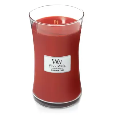 WoodWick large candle cinnamon chai