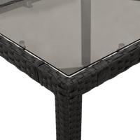 5-delige Tuinset met kussens poly rattan zwart - thumbnail