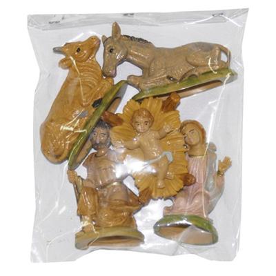 Kerstfiguren set 5-delig 9 cm kerstversiering Euromarchi - Euromarchi