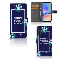 Samsung Galaxy A05s Portemonnee Hoesje Flowers Blue DTMP - thumbnail
