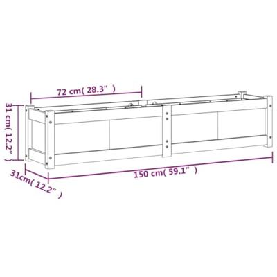 Plantenbakken 2 st cm geïmpregneerd hout