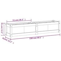 Plantenbakken 2 st cm geïmpregneerd hout - thumbnail