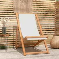 Ligstoel 56x105x96 cm teakhout crme - thumbnail