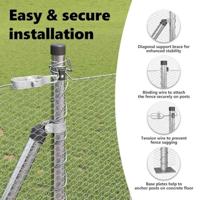 VidaXL Afrasteringspaal zilver 25 x 0,8 m (13 mm gaas) staal - thumbnail