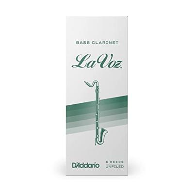D&apos;Addario Woodwinds REC05HD La Vos Basklarinetriet, Hard, 5-pack, Unfiled