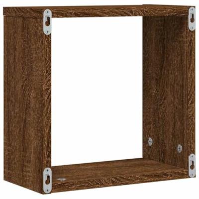 Wandschappen kubus 4 st 30x15x30 cm sonoma bruin eikenkleurig Wandschappen kubus 4 st 30x15x30 cm sonoma bruin eikenkleurig