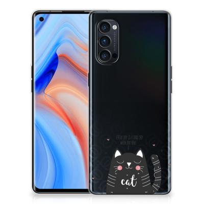 OPPO Reno4 Pro 5G Telefoonhoesje met Naam Cat Good Day OPPO Reno4 Pro 5G Telefoonhoesje met Naam Cat Good Day