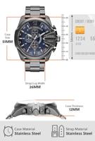 Diesel Heren Mega Chief Big Oversized chronograaf horloge DZ4329 - thumbnail