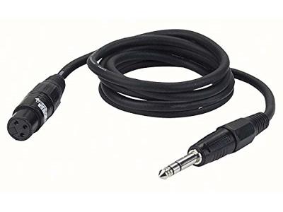 DAP FL03 verloopkabel 1x XLR female naar 1x Stereo jack 6m