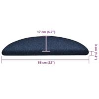 VidaXL Trapmatten zelfklevend 30 stuks 56x17x3 cm marineblauw halfrond - thumbnail