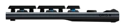 Gamingtoetsenbord - draadloos - Logitech G - G915 X - Clicky-schakelaar - AZERTY - Zwart - thumbnail