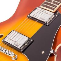 Vintage VSA500 ReIssued Honeyburst semi-akoestische gitaar - thumbnail